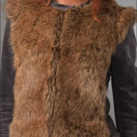 Twelfth Street by Cynthia Vincent Faux Fur Front and Suede Jacket Sz 6 - Picture 3 of 16